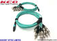 16 Cores MPO MTP Patch Cord OM3-150 PVC LSZH Cover For 5G Bank Data Center
