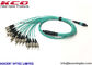 Elite MPO-16 FC/UPC Optical Fiber Patch Cord OM4 50/125 Aqua LSZH 16 Fiber