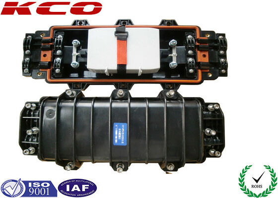 Direct Buried Fiber Optic Splice Closure Optical Fiber Splice Enclosure with 96 Fibers and 6 Ports for Horizontal Inline Cable Protection