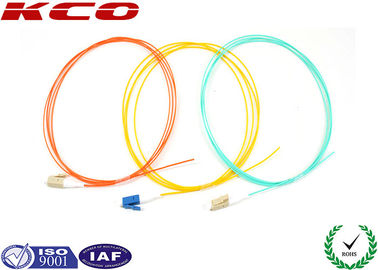 Simplex Fanout LC OM3 OM4 Patch Cord 50 / 125 10G Fiber Optic Pigtails PVC Cover