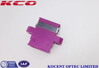 MPO MTP Optical Fiber Adapter Violet Color Female - Female With Plastic Material