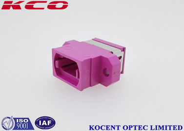 OM4 MPO Fiber Coupler MTP Fiber Optic Adapters Violet Pink Color