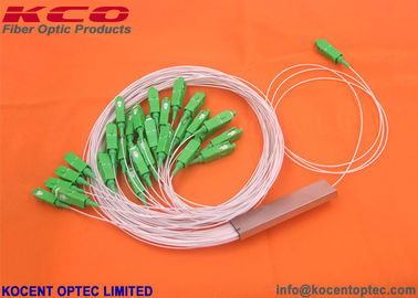 Mini Blockless PLC Fiber Optic Splitter 1x32 with 0.9mm Pigtail and 1.0m Length SC/APC Connector