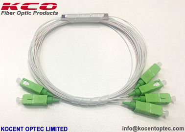 Mini Blockless Tube Type 2x4 PLC Splitter with 0.9mm Cable and 1260-1650nm Wavelength for FTTX Deployment