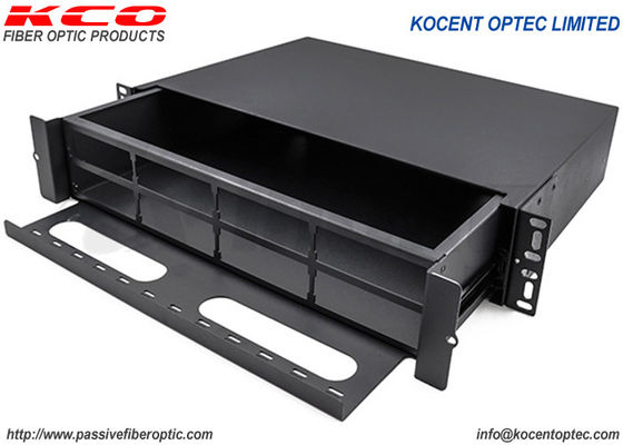 19 Inch 2U MPO Patch Panel with 192 Core Capacity and Rack Mount Design for LC Duplex Connectivity