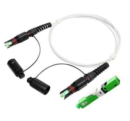 IP68 Waterproof Fiber Optic Fast Connector SC APC for G652 G657 FTTH Outdoor Applications