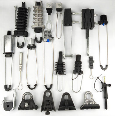 Outdoor High Strength FTTH Anchor Tension Clamp Suspension Clamp for ADSS Fiber Optic Drop Cable