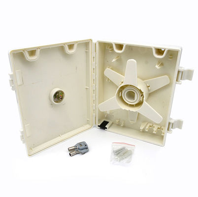1 Splice Tray IP65 Waterproof Wall / Polemount Fiber Optic Terminal Box dengan tipe adaptor SC/LC/FC/ST