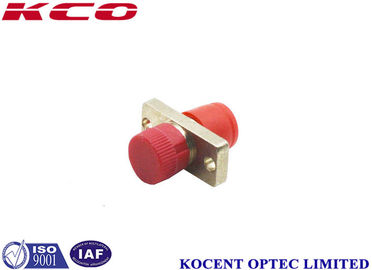 Red Fibers Optics Adapter FC UPC APC Metallic , Oblong With Flange Simplex