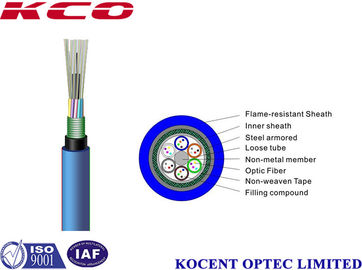 Kabel Serat Optik MGTSV Mining 2km ~ 3km Setiap Gulungan Luar Ruangan Dengan Warna Biru