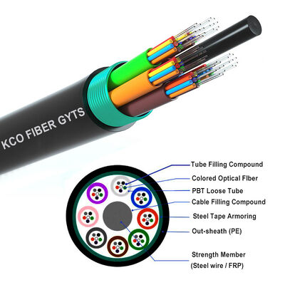 Stranded Loose Tube Light Armored SM G652D 24cores GYTS Outdoor Cable