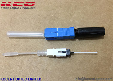 SC / UPC Hot Melt Fiber Optic Ftth Konektor Cepat 0.9mm Pigtail SOC Instalasi Pusat Data