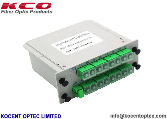 High Reliability 1x16 Fiber Optic Splitter LGX Module for 19'' Patch Panel with 0.3m Length