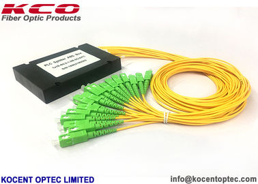 1: 16 PLC Fiber Optic Splitter 1x16 ABS Box 0,9mm 2,0mm 3,0mm 1 * 16 Modular Splitter