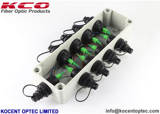 FTTH FTTA Luar Ruangan Tahan Air SC APC Adaptor Penutup Sambungan Serat Optik 1*8 Pemisah