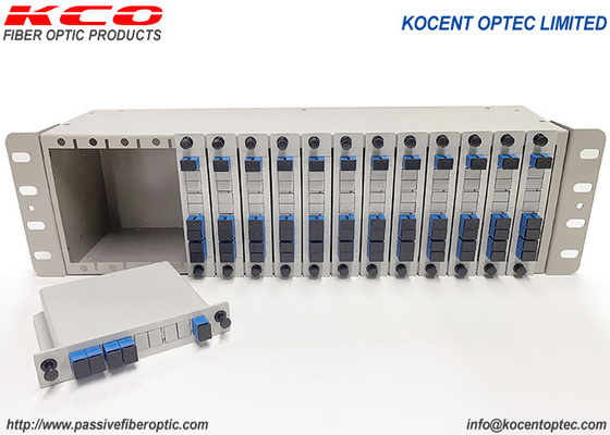 3U 19inch ODF Fiber Optik 1x4 PLC Fiber Splitter Chassic Rack Mount Patch Panel 14 16 Slot