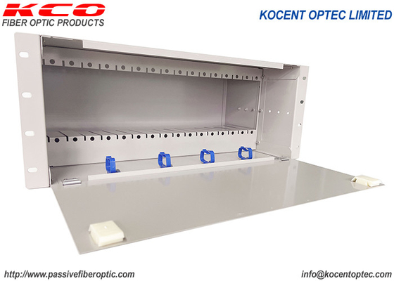 PON FTTH FTTX 19' 4U Fiber Optic PLC Splitter 14 slot 16 slot Chassic ODF Patch Panel