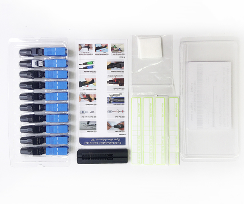 Viettel FTTH SC UPC Konektor Cepat Serat Optik IL 0.3dB Lulus Ketegangan Serat 3D 4N